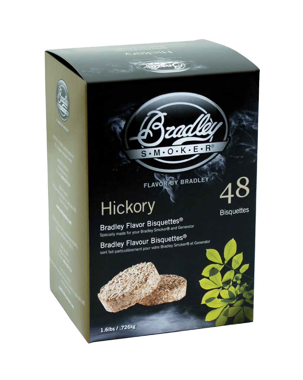 Hickory-bisquetten voor Bradley-rokers