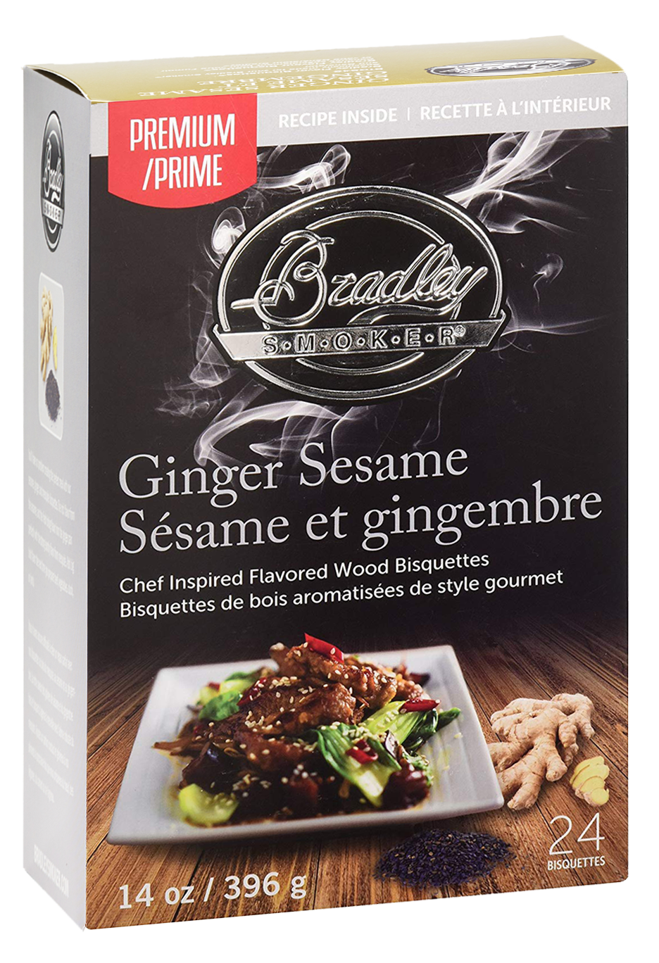 Gember-Sesambisquetten voor Bradley-rokers