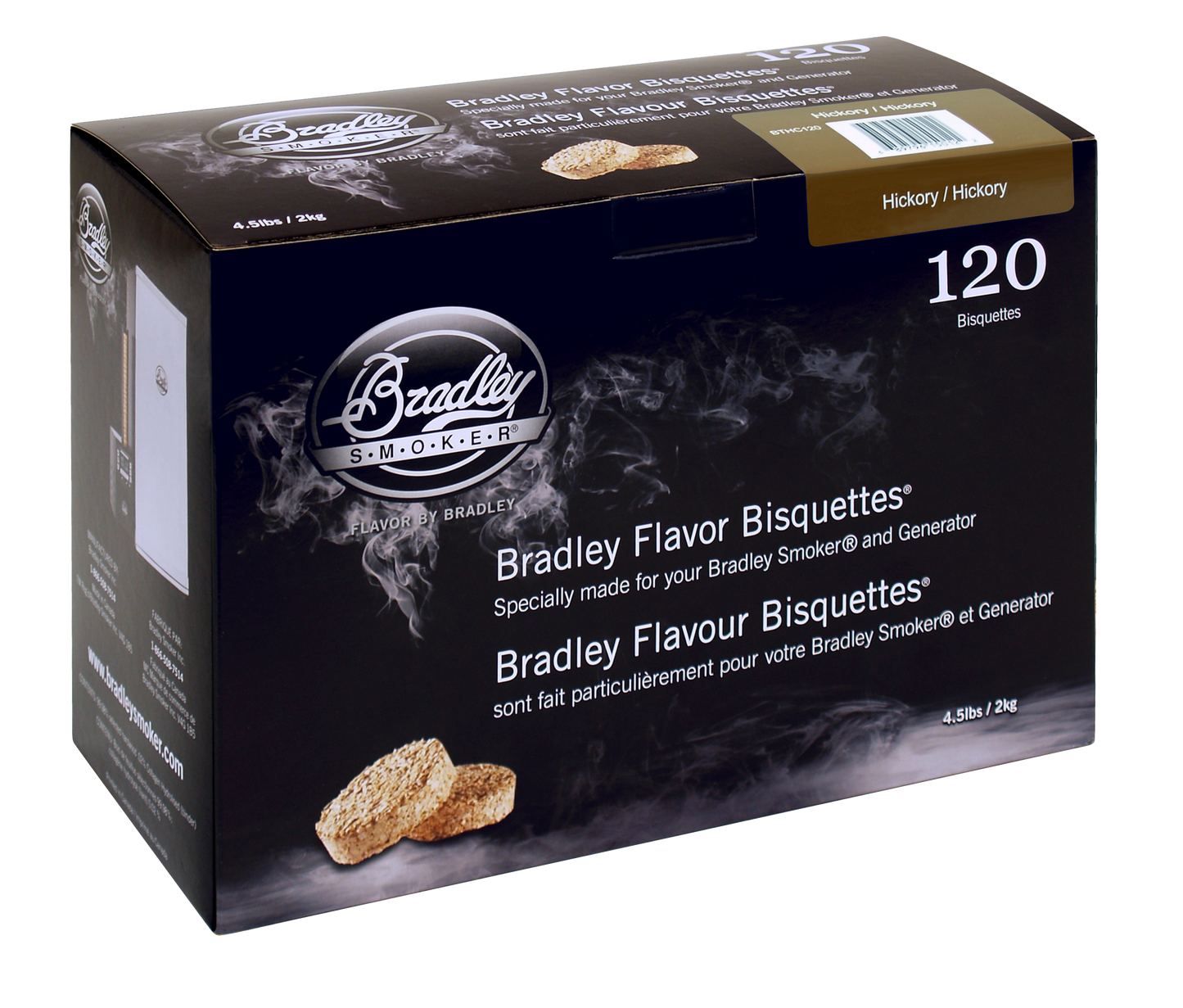 Hickory-bisquetten voor Bradley-rokers