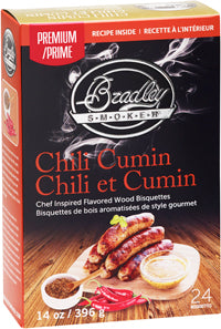 Chili-cumminbisquetten voor Bradley Smoker